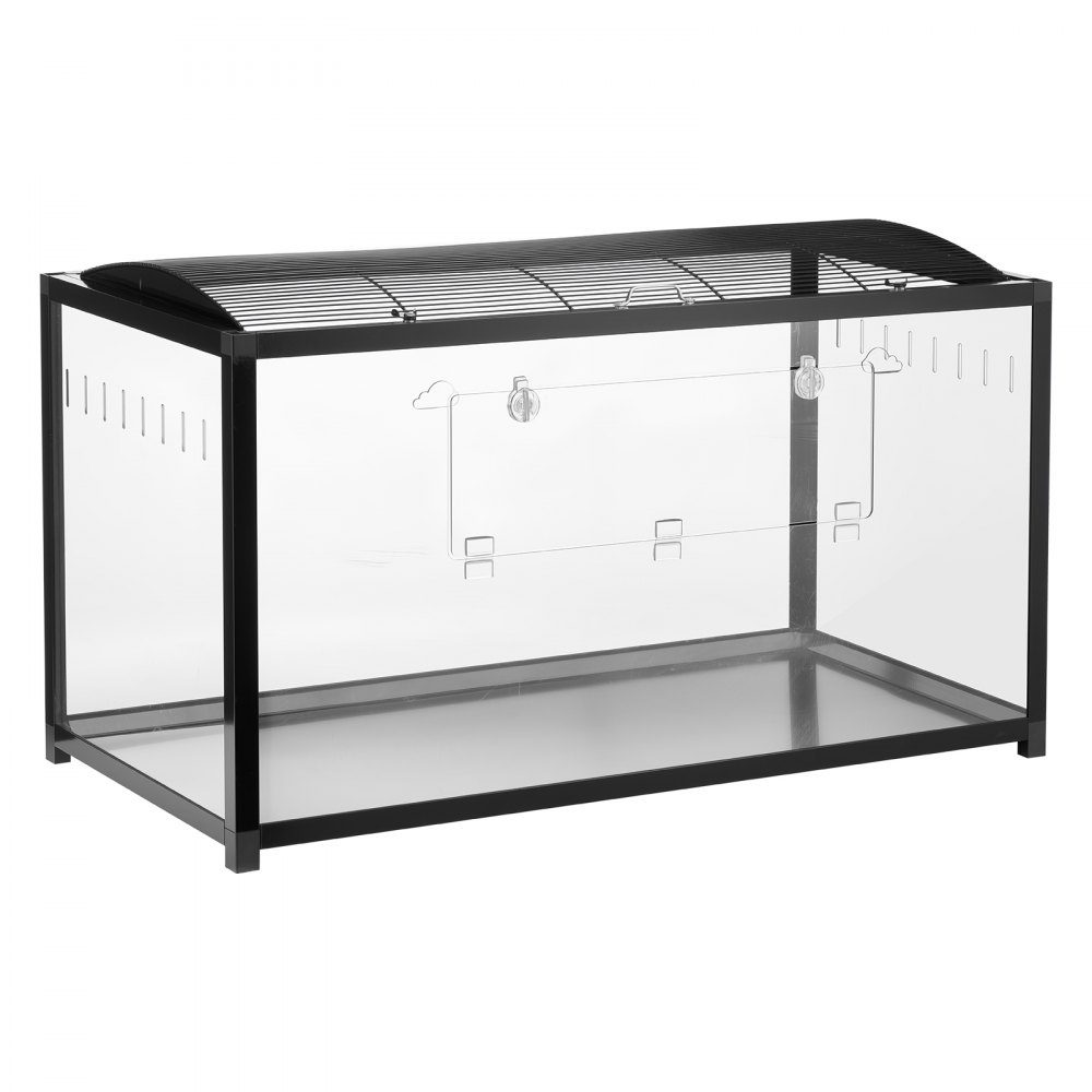 Hamsterkäfig, 360°-Ansicht, transparenter Hamsterlebensraum, Kleintierkäfig, 96 x 47 x 55 cm, belüfteter Mäusekäfig mit Vordertür, Rattenkäfig, tragbares Hamsterhaus für Ratten, Meerschweinchen