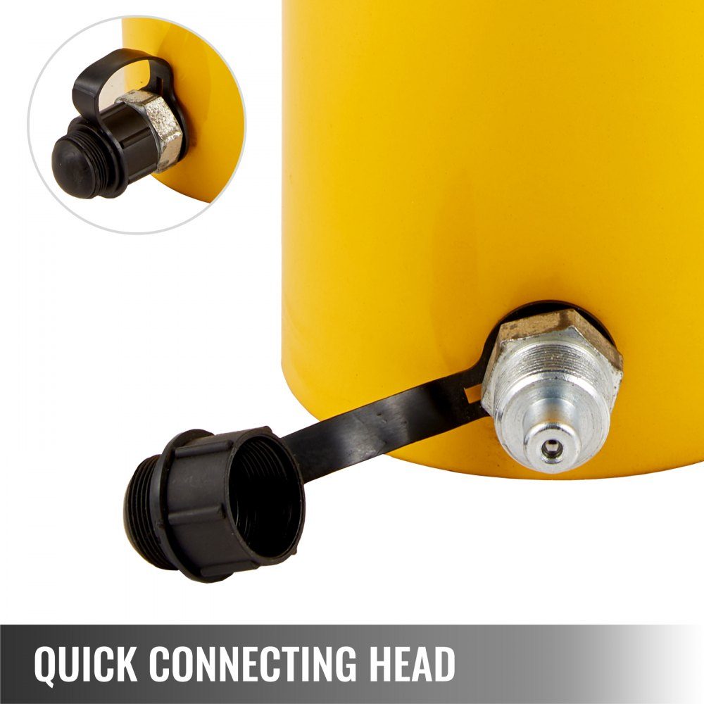 Hydraulic Cylinder Jack Capacity 30 Ton Hydraulic Cylinder 100mm Stroke Single Acting Portable Yellow Hydraulic Jack Hollow Piston Jack Hydraulic Bottle 6.9kg for Rigger Manufacturer