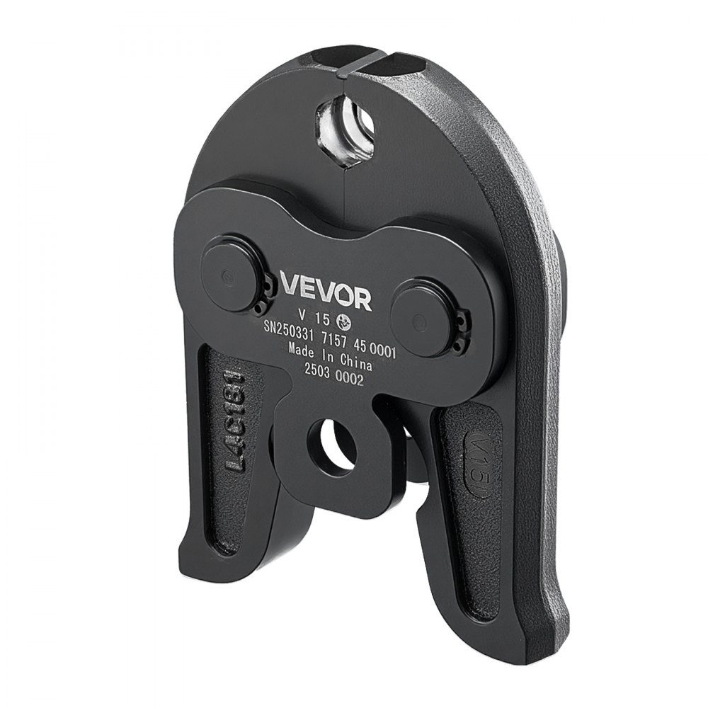Mâchoire de sertissage V15, pince à sertir 15 mm pour tubes en acier inoxydable de type V, mâchoires de sertissage en acier, compatible avec les outils de sertissage standards, les systèmes de chauffage, de ventilation et de climatisation, les conduites d