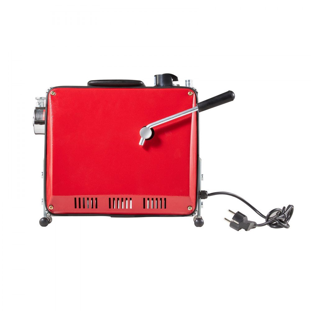Electric Pipe Cleaning Machine 500W 1400RPM Pipe Cleaner 2pcs 20m x 16mm & 5m x 9.5mm Spring Cable 0.4m x 12mm Flexible Spring & 6 Cutters for 50-110mm Diameter Pipes