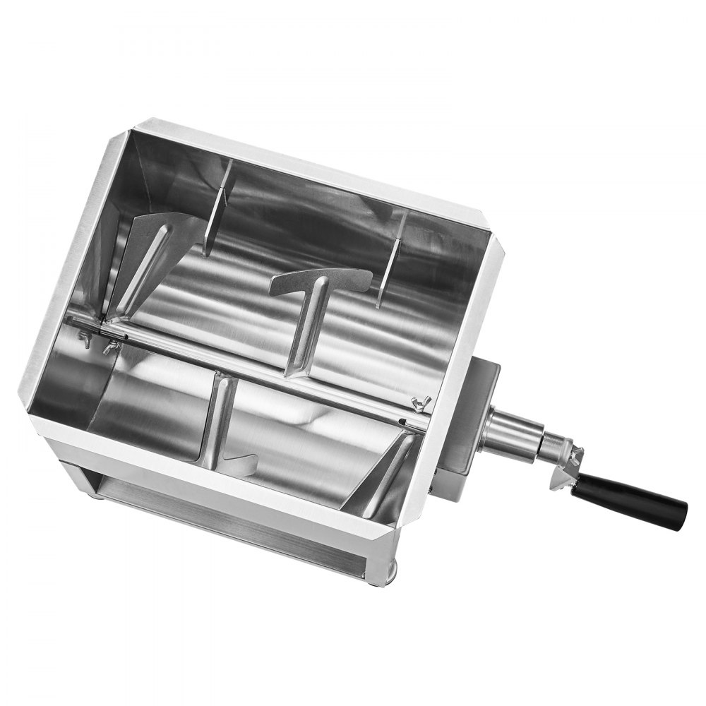 Handmatige vleesmixer, vleesverwerkingsapparatuur (maximaal mengen 13,61 kg vlees), roestvrijstalen vleesmixer, worstmixer met reductietandwiel, handmixer voor gehakt Handmatige vleesmixer, vleesverwerkingsapparatuur (maximaal mengen 13,61 kg vlees), roestvrijstalen vleesmixer, worstmixer met reductietandwiel, handmixer voor gehakt