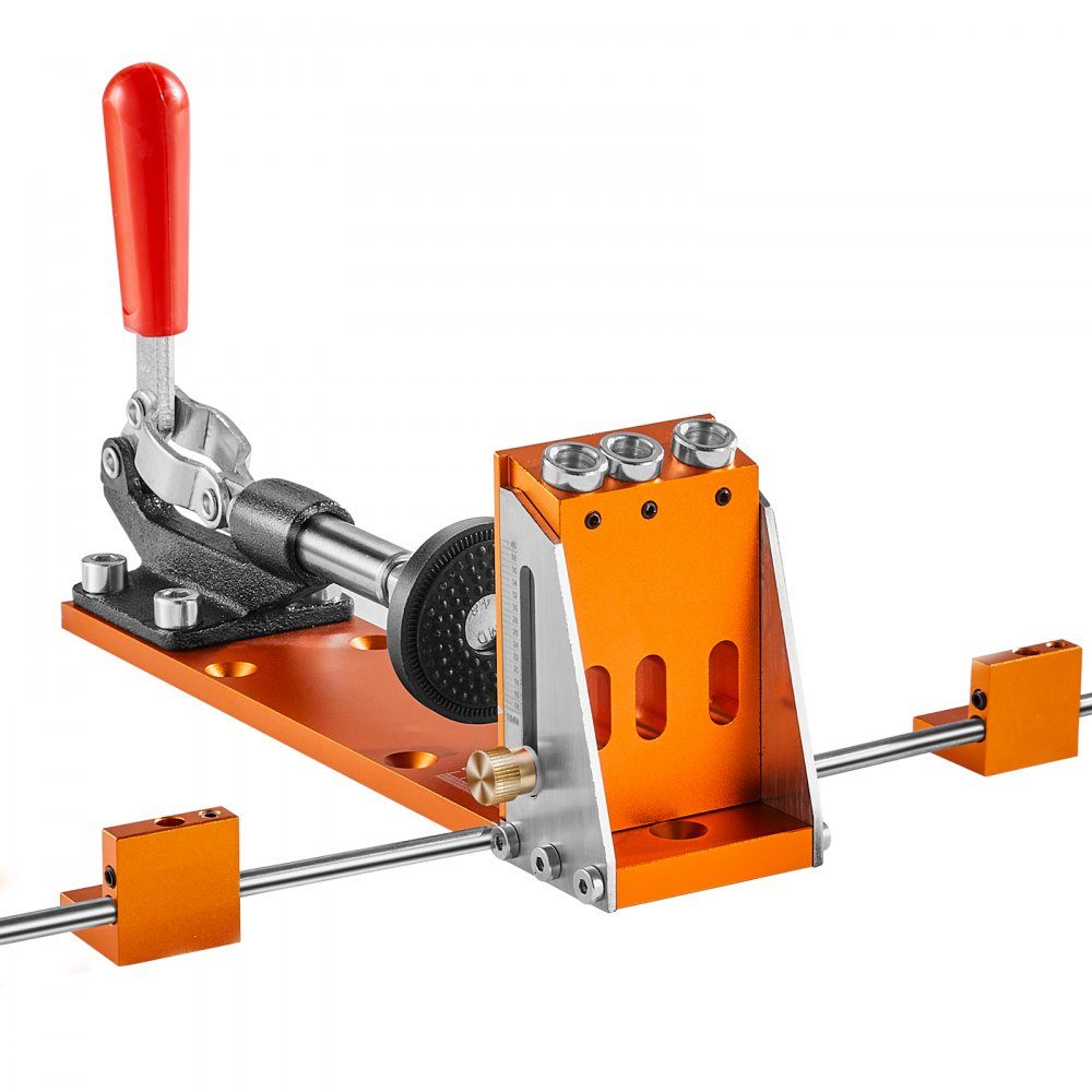 Pocket Hole Jig Set, Three Pocket Holes with Wrench and Square Drive Bits, Dowel Aid Drill Jig for Drilling Pocket Holes and Slanted Holes, Woodworking Drilling Aid