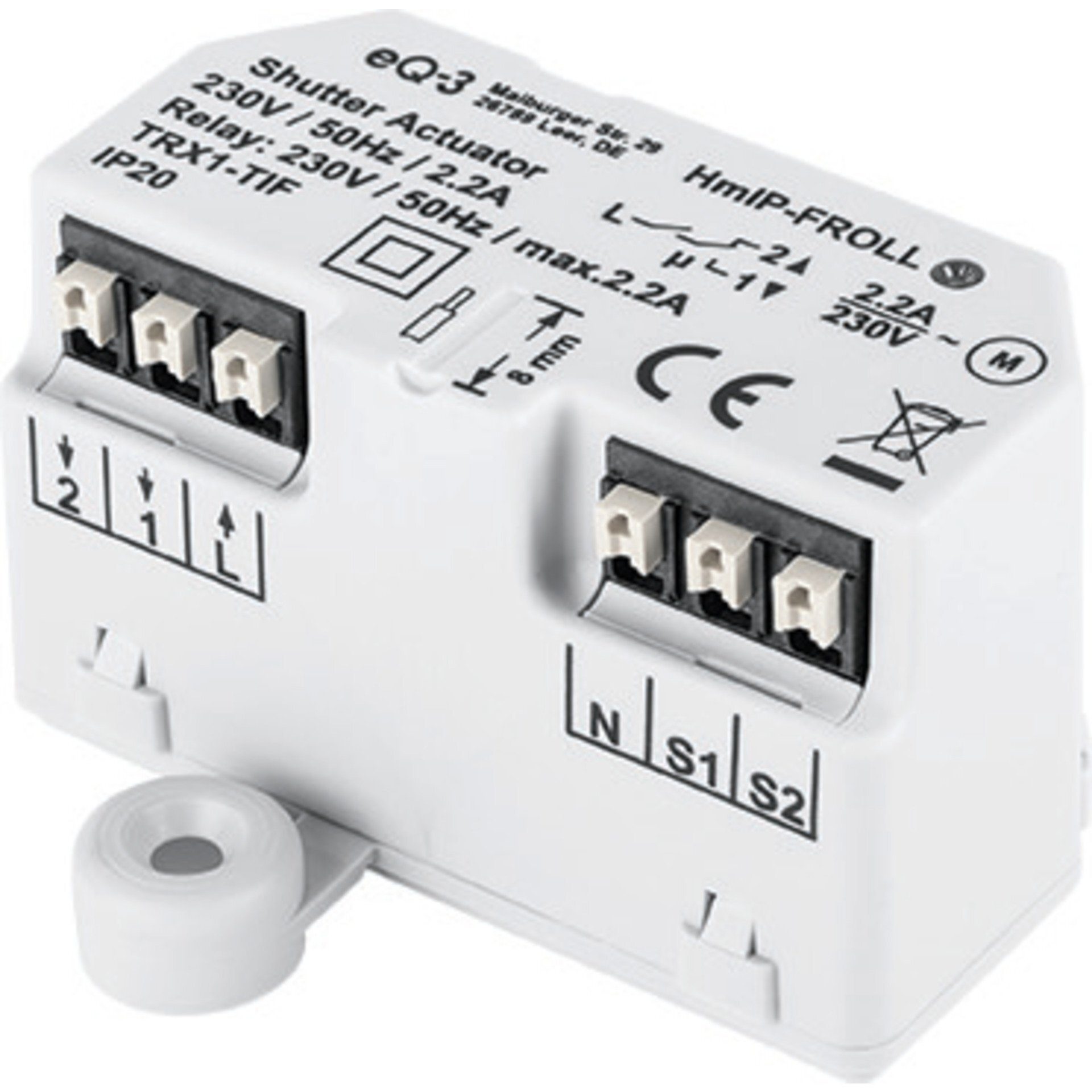 2x actionneur de volet roulant Homematic IP Smart Home HmIP-FROLL – installation encastrée, convient également pour les stores bannes
