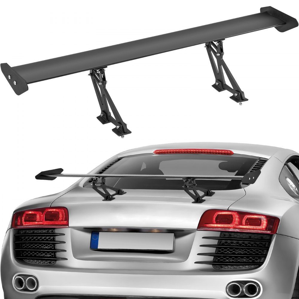 GT Wing autospoiler, 43,3 inch universele enkeldekspoiler, verstelbare lichtgewicht aluminium auto achterspoilervleugel, racespoiler BGW/JDM Drift Zwart
