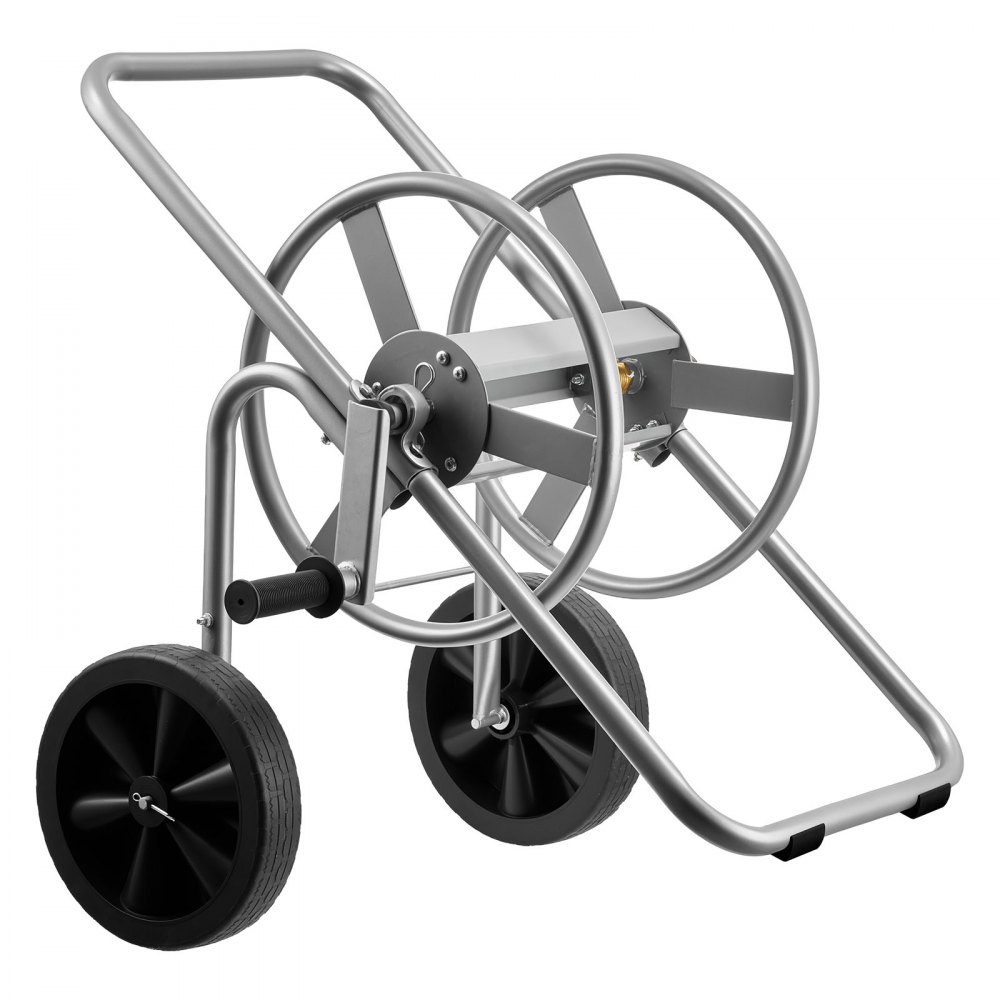 Chariot à tuyau, 6096/9144 cm, chariot à tuyau d'arrosage avec deux roues en PU, poignée et panier en maille robuste, enrouleur de tuyau, enrouleur de tuyau mobile pour l'irrigation du jardin, lavage de voiture, 530 x 650 x 740 mm