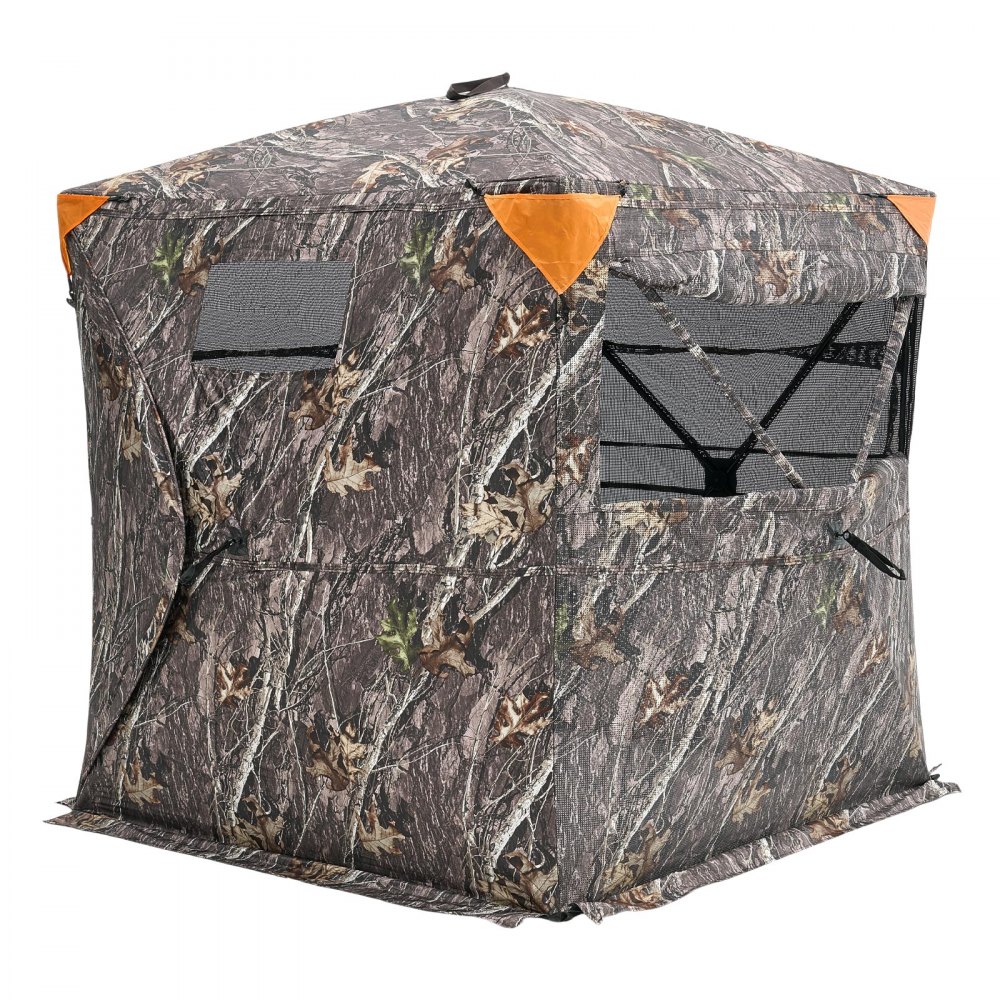Hunting tent hunting hideout, 2-3 person portable camouflage tent, 270° transparent ground hideout, suitable for turkey and deer hunting, hunting shelter with carry bag, 148 x 148 x 170 cm Hunting tent hunting hideout, 2-3 person portable camouflage tent, 270° transparent ground hideout, suitable for turkey and deer hunting, hunting shelter with carry bag, 148 x 148 x 170 cm