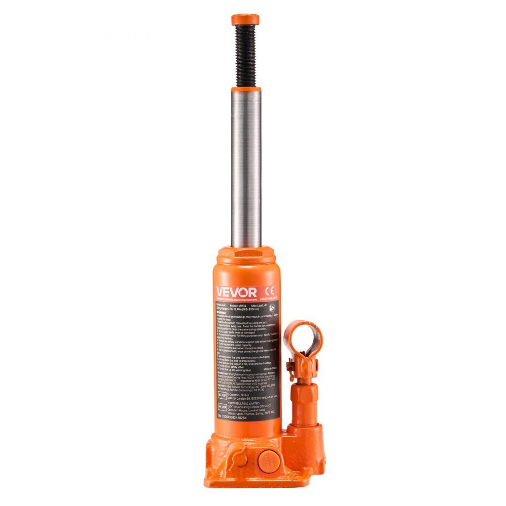 Cric bouteille hydraulique d'une capacité de 4T, plage de levage de 185 à 350 mm, cric bouteille avec système de soudage pour la réparation de voitures SUV, pick-up, cric haute performance