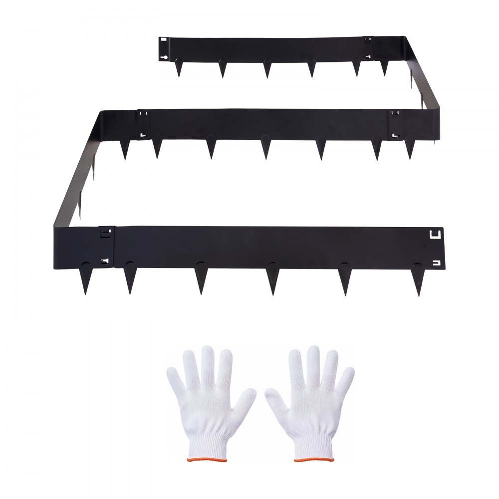 Lawn edging pack of 6 1016x207 mm, bed edging made of galvanized steel, including gloves, lawn sheets, mowing edge, metal palisade, bed edging for flower beds and garden paths Lawn edging pack of 6 1016x207 mm, bed edging made of galvanized steel, including gloves, lawn sheets, mowing edge, metal palisade, bed edging for flower beds and garden paths