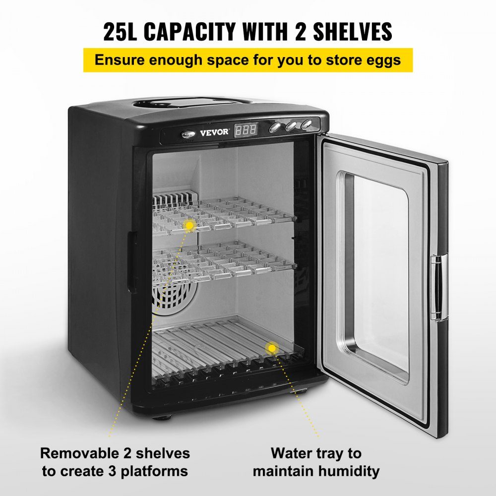 Broedmachine Reptiel Eieren Incubators 25L Laboratorium Koeling Verwarming 5-42℃ 220V voor Broedeieren Zwart