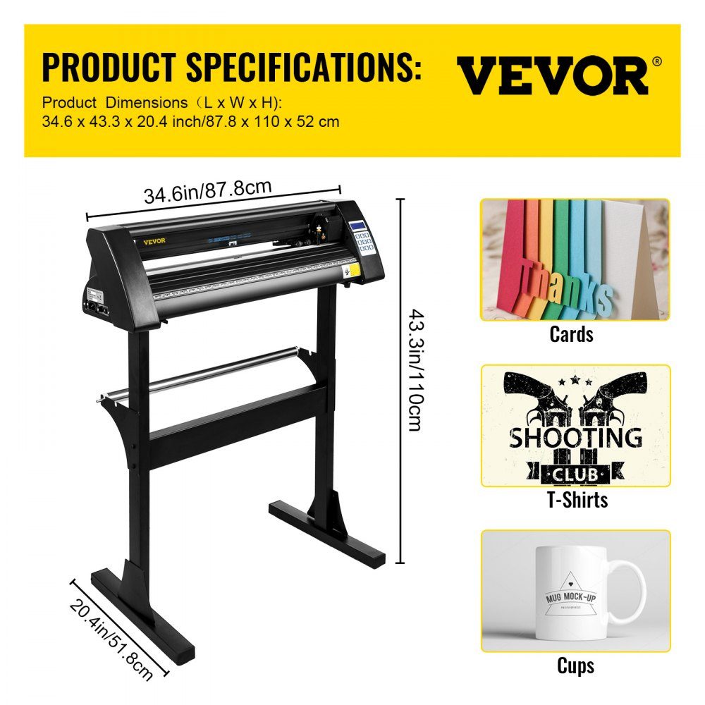720mm Vinyl Cutter Plotter Machine Dark Vinyl Cutting Plotter 630mm Cutting Width Cutting Plotter Device Cutter Plotter with Stand