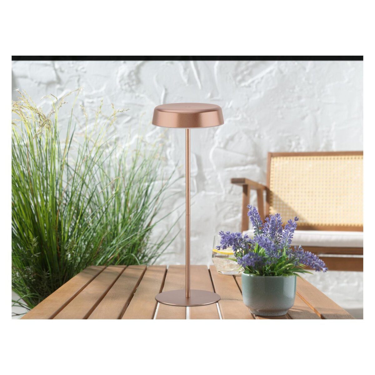 LIVARNO home LED batterij tafellamp (brons)