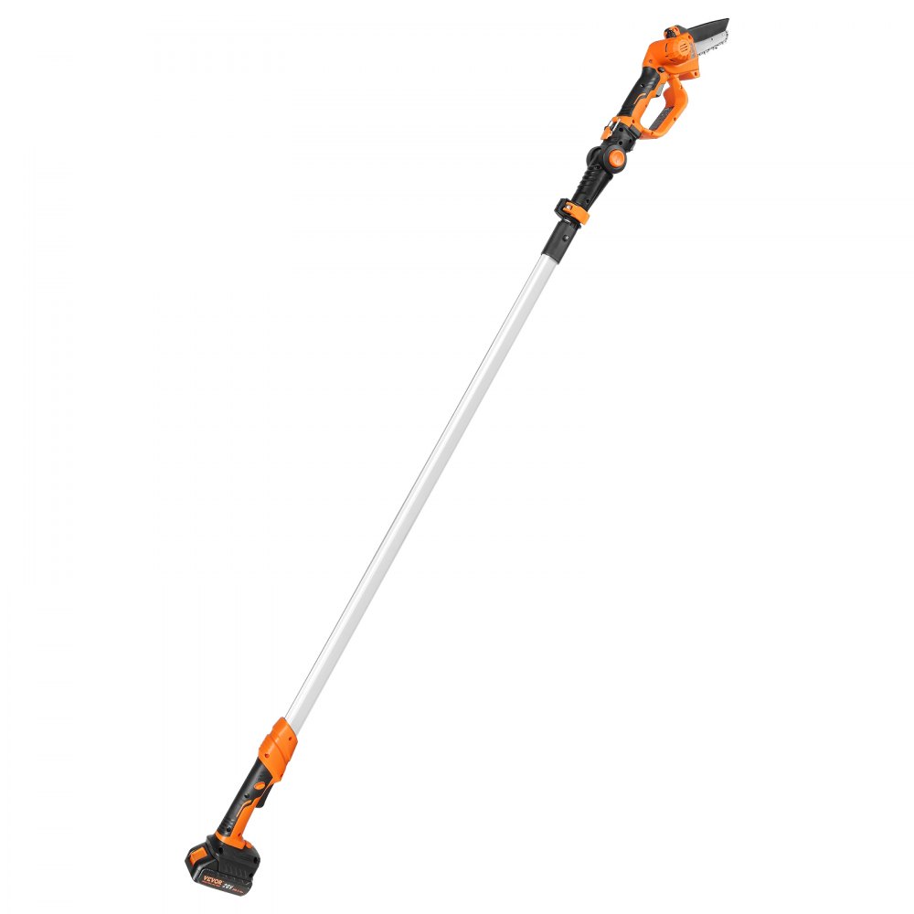 Mini-Kettensäge mit Akku, 20 V, 2 Ah, bürstenloser Motor, 2-in-1-Akku-Gartenschere, 22.000 U/min, elektrische Kettensäge, Teleskop-Heckenschere, Astsäge mit Teleskopgriff-Auszugslänge bis zu 2,43 m