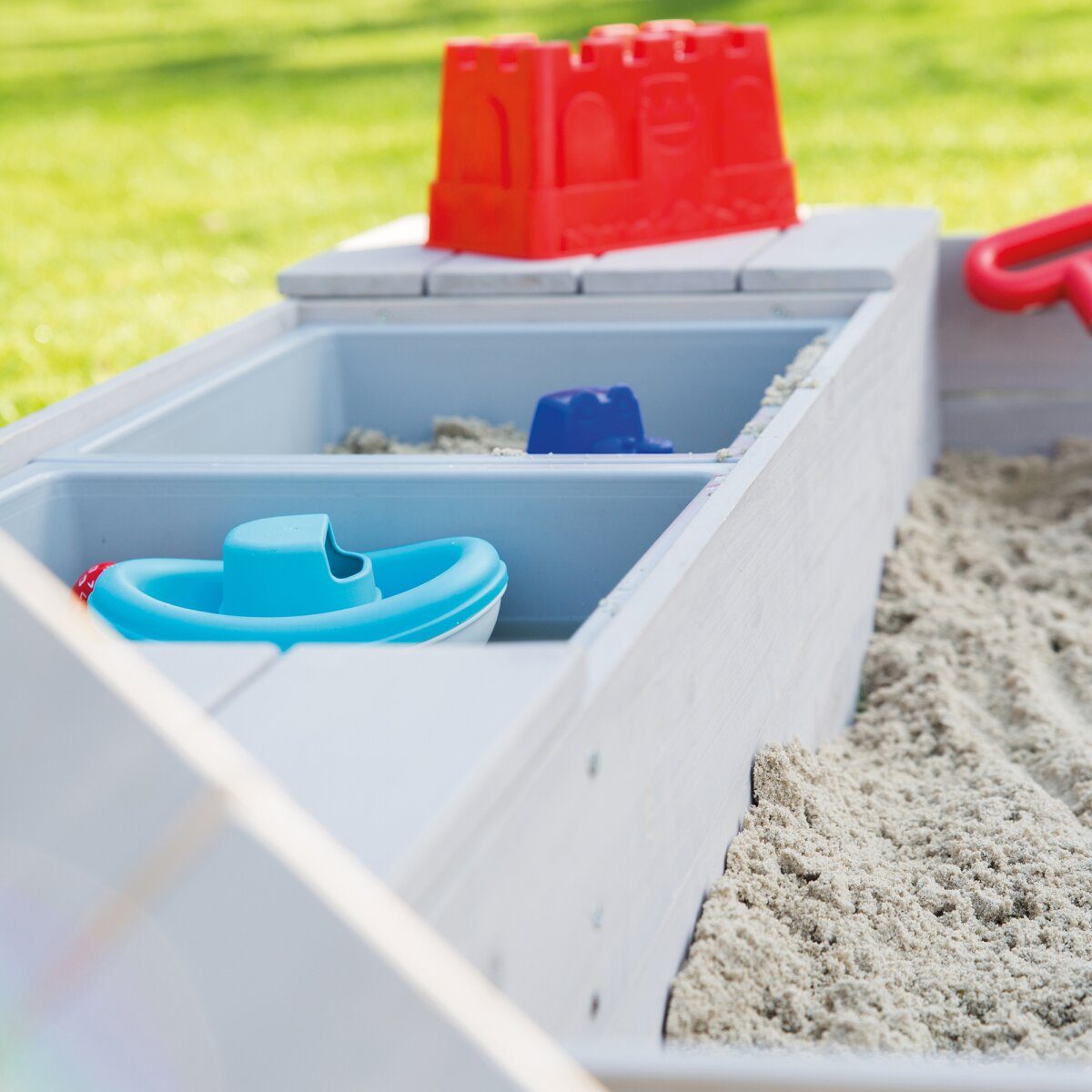 roba sandpit “Outdoor+”, with 2 play bowls, gray glazed