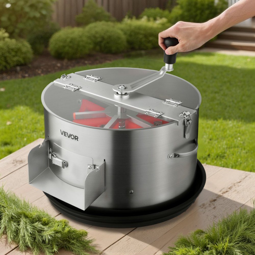 Harvester, 2 in 1 Manual and Electric 370mm Bud Cutter with Stainless Steel Blades, Wet and Dry Hydroponic Cutting Machine with Tray for Plant Buds and Flowers