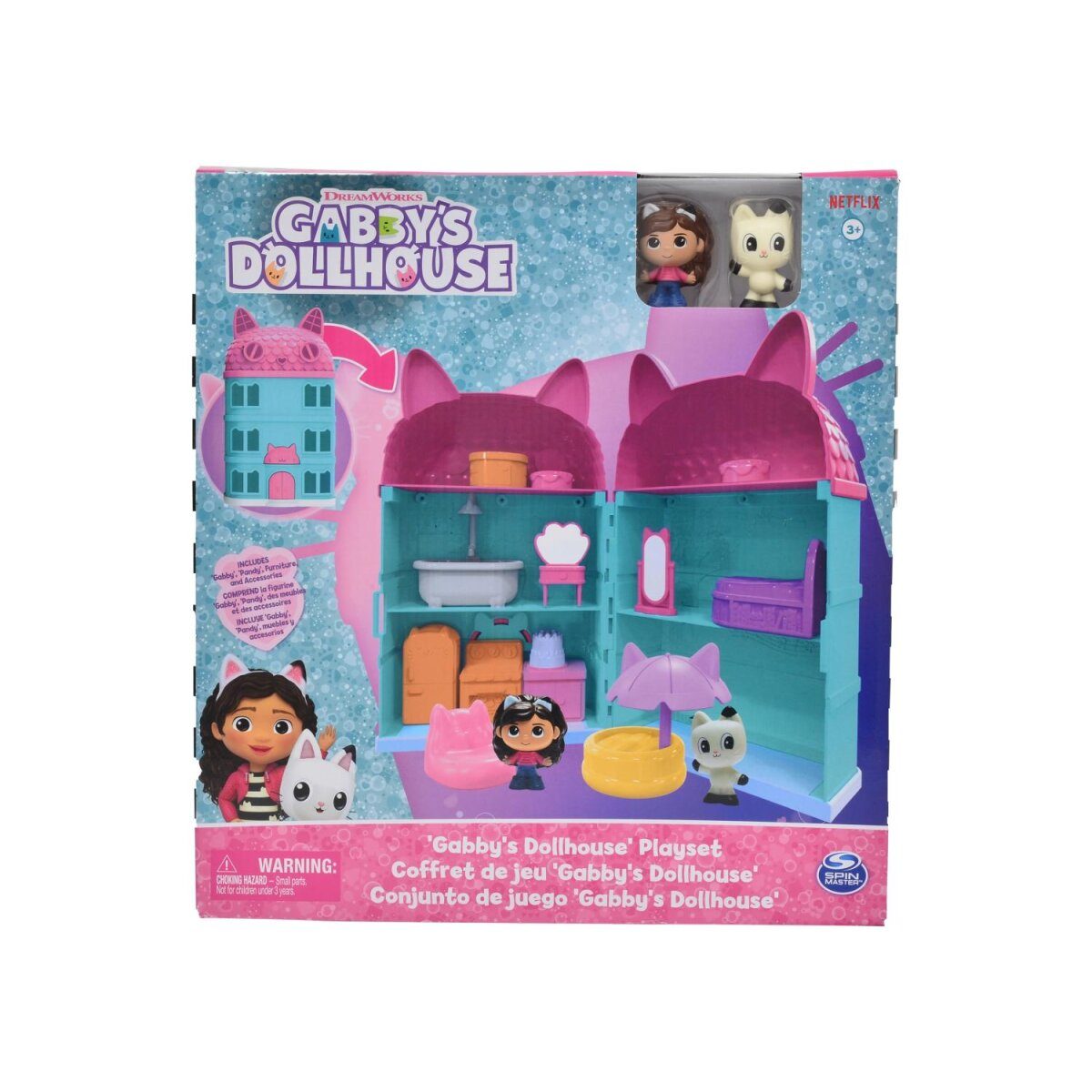 Gabby's Dollhouse Puppenhaus-Spielset, inklusive 2 Minifiguren