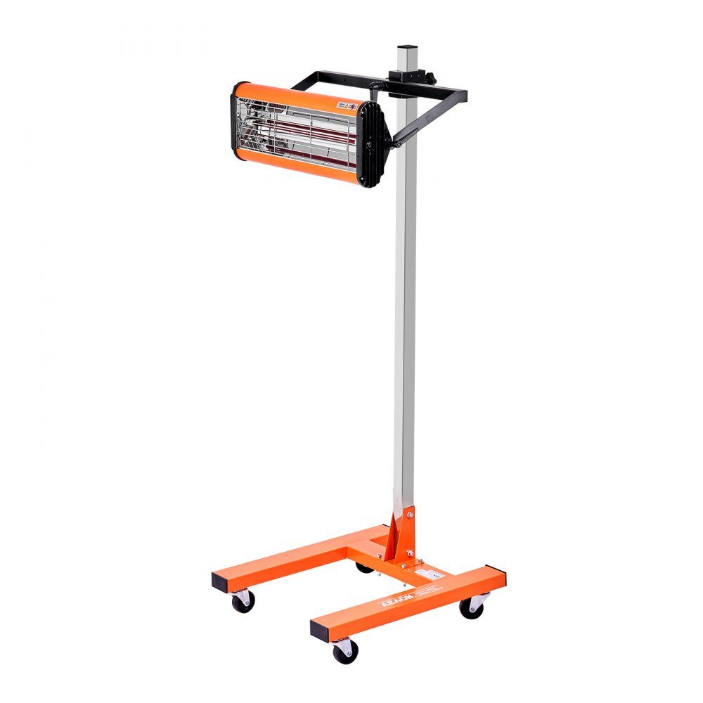 Infrared curing lamp, 1500W, 1-60 min time setting, automatic curing lamp with automatic heater and holder, 31.8 m² baking area, spray booth heaters, paint dryer
