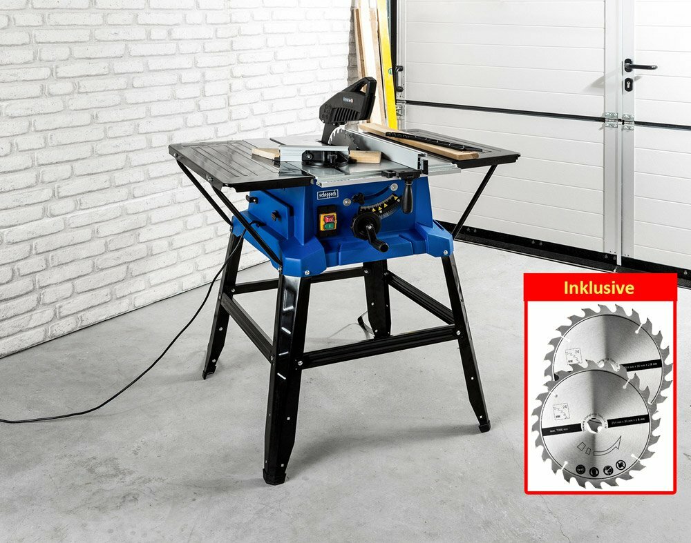 Piła stołowa Piła stołowa Scheppach 2000W HS250L z przedłużkami stołu i laserem Piła stołowa Piła stołowa Scheppach 2000W HS250L z przedłużkami stołu i laserem