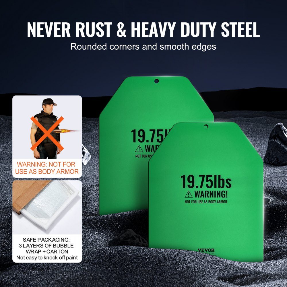 Weight Vest Weight Plates 8.9kg Pair Premium Steel Weight Plates Ergonomic Fit - WODs Extra Weight for Weight Vests Strength Training Running Fitness Green