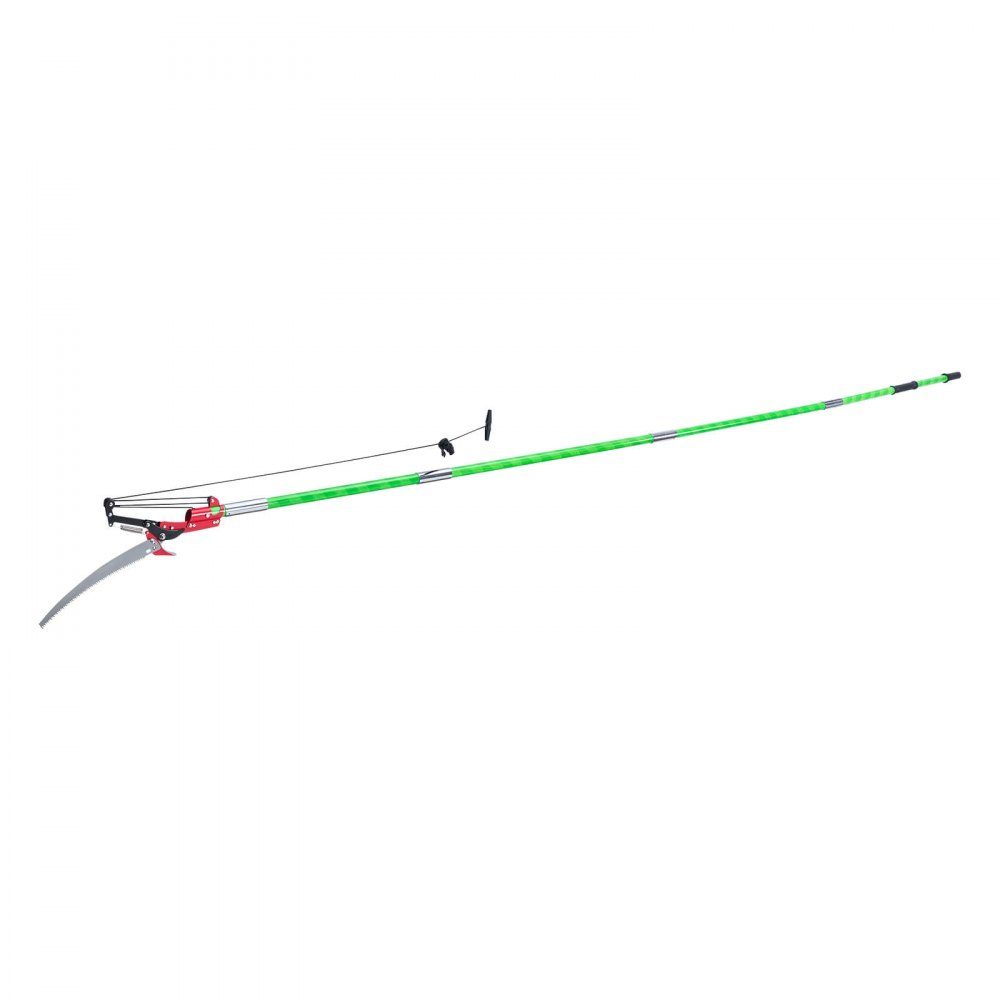 Astsäge mit Teleskopstiel, 85,3-32,5" verstellbar, scharfes Sägeblatt aus 65Mn-Stahl, leichter Fiberglasstab, Teleskop-Baumsäge zum Trimmen hoher Äste, (inkl. Astschere)
