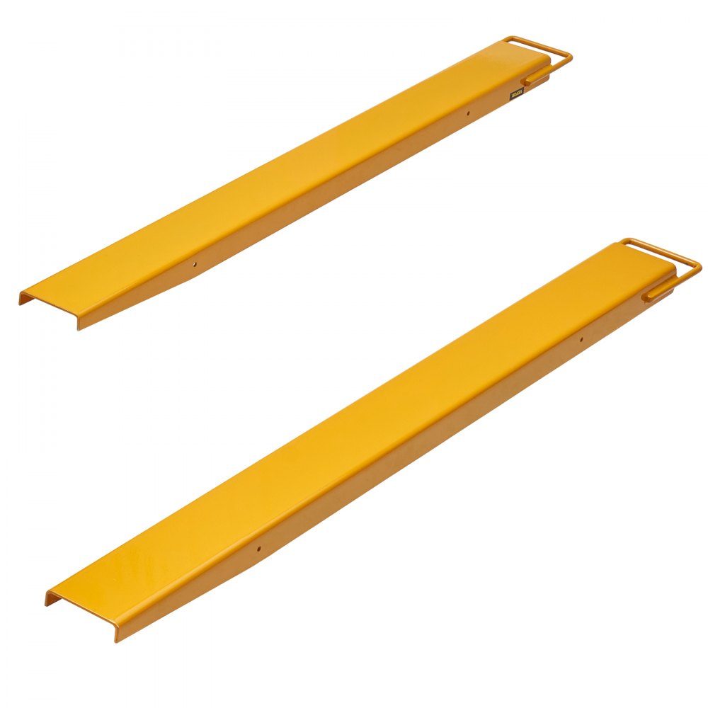 Set of 2 Fork Extensions, 1520mm Tine Extension, 1,815 Ton Load Capacity Forks, Q235 Carbon Steel, One Piece Design, Pallet Fork Extension, Compatible with 106mm Forks