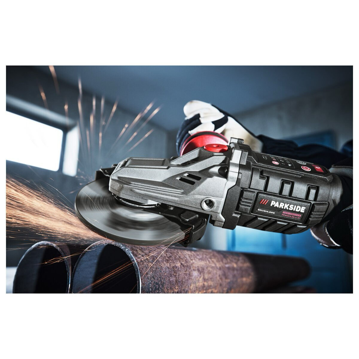 PARKSIDE PERFORMANCE® 20 V Akku-Flachkopf-Winkelschleifer »PPWSFA 20-Li A1«, ohne Akku und Ladegerät