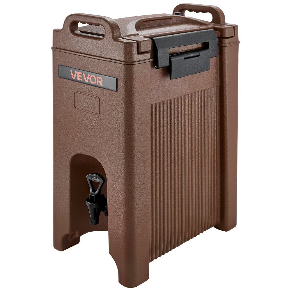 Distributeur de boissons isotherme 19 L, distributeur de boissons chaudes et froides avec robinet et poignée, distributeur de boissons thermiques de qualité alimentaire, refroidisseur pour thé, café, eau dans les cafés et restaurants, marron