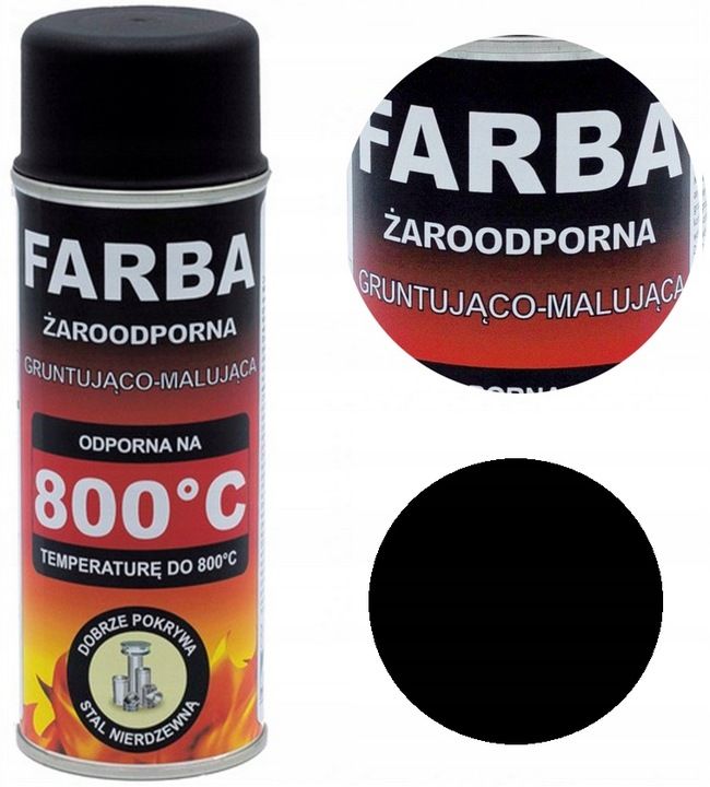 Peinture en spray HANSA® résistante à la chaleur – noir, 800°C, 400 ml Peinture en spray HANSA® résistante à la chaleur – noir, 800°C, 400 ml