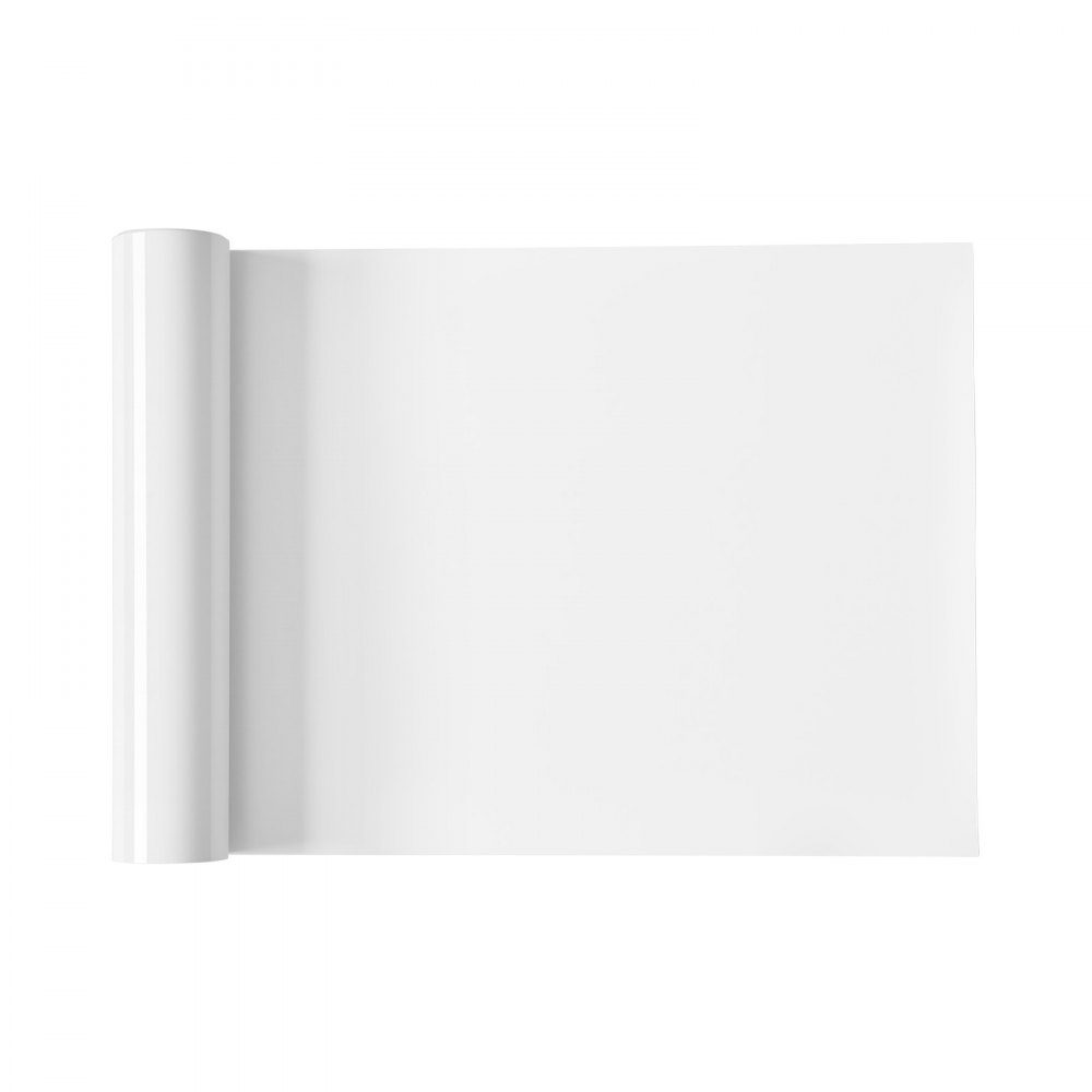 Vinylfilm Heat Transfer Transfer Film (304,8 x 7260 mm) Glanzend wit HTV Opstrijkbare vinylrol Compatibel met snijmachines voor verschillende materialen T-shirts Kussens Hoeden