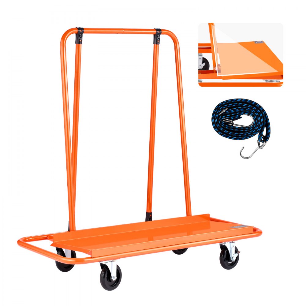 Chariot à panneaux, capacité de charge 816 kg, chariot de transport avec 4 roulettes pivotantes, chariot à panneaux, chariot à panneaux avec sangle de tension, aide au transport pour contreplaqué, plaques de plâtre, verre, orange, 1150x555x1180 mm Chariot à panneaux, capacité de charge 816 kg, chariot de transport avec 4 roulettes pivotantes, chariot à panneaux, chariot à panneaux avec sangle de tension, aide au transport pour contreplaqué, plaques de plâtre, verre, orange, 1150x555x1180 mm