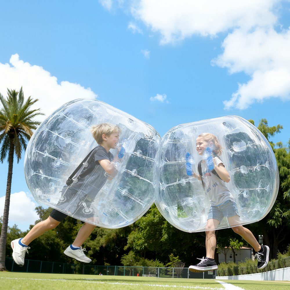 2-pack opblaasbare bumperballen, 1,2 m body Sumo Zorb-ballen voor tieners en volwassenen, 0,8 mm dikke PVC-bubbelballen voor menselijke hamsters voor buitenteamgamingspellen, Bumper Bopper-spel