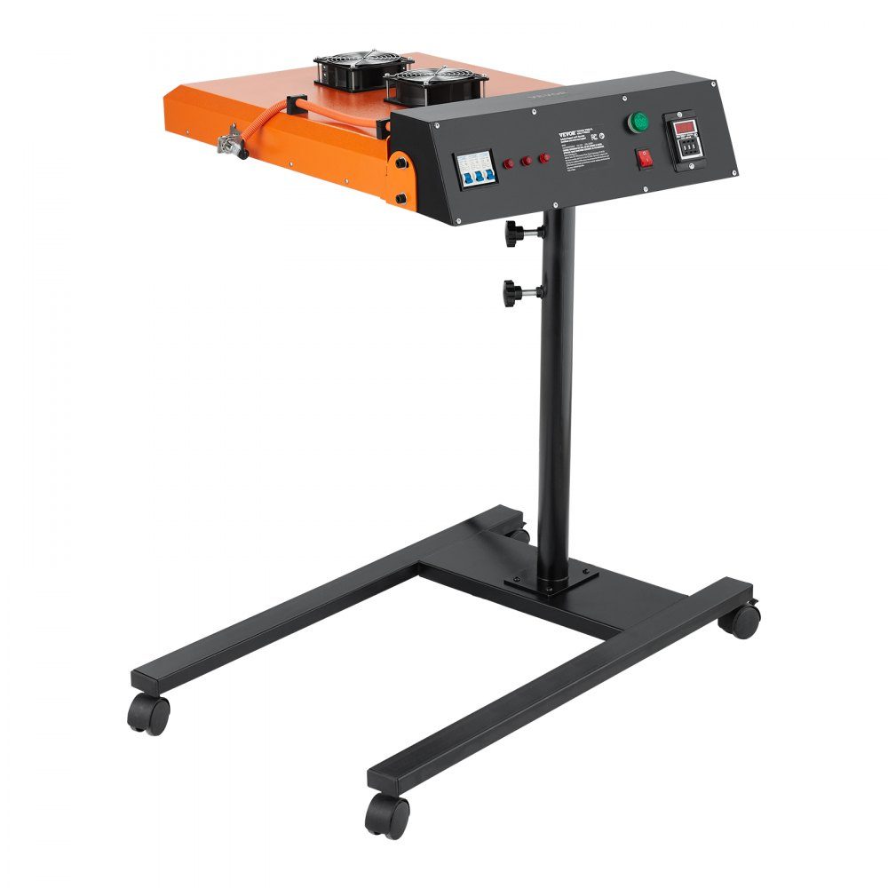 Quick Dryer 6000W 485x540mm Infrared IR Flash Dryer for Screen Printing 0-750℉ Temperature Control Screen Printing Dryer with Sensor Height Adjustable Double Fan Cooling for T-Shirts