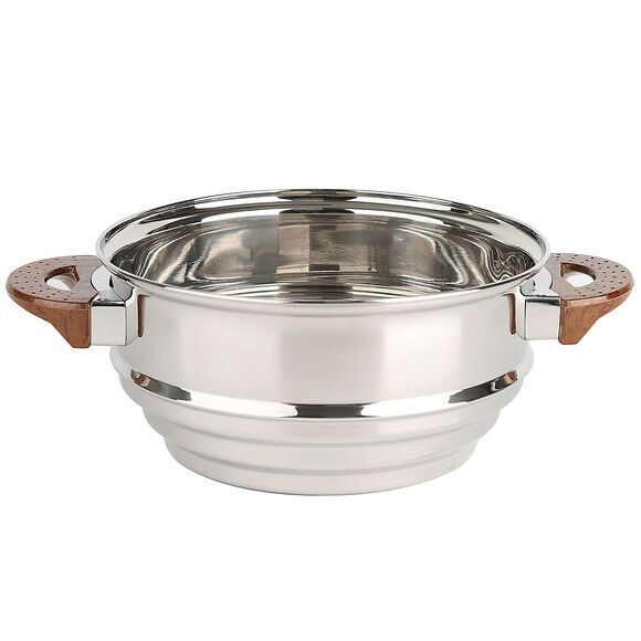 Set de casseroles en bois Premium Set Verso Wood en acier inoxydable