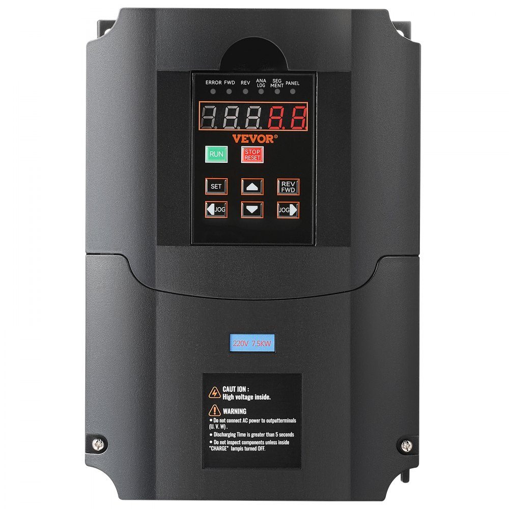 Frequenzumrichter VFD 10 PS 7,5 kW 35 A 1 oder 3 Phasen 220 V Eingang zu 3 Phasen 220 V Ausgang 40–60 Hz Eingang 0–400 Hz Ausgang VFD für Spindelmotor CNC-Geschwindigkeitsregelung