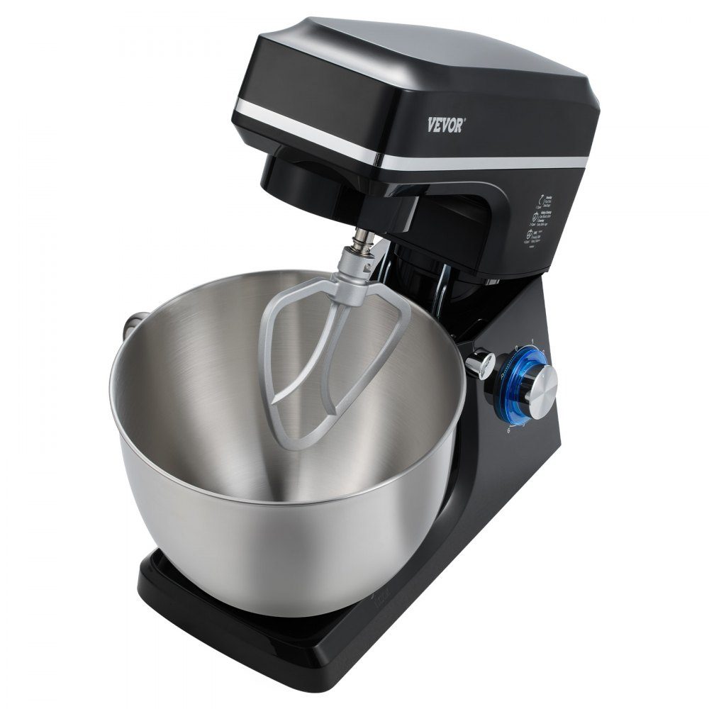 Food Processor Dough Mixer 1400W 7.84L Food Processor with Tilting Head Stainless Steel Bowl Dough Hook Whisk Scraper, Household Food Processor for Baking and Mixing, Black