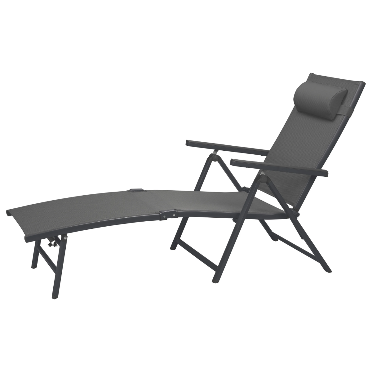 LIVARNO home aluminum deck chair “Houston”, anthracite