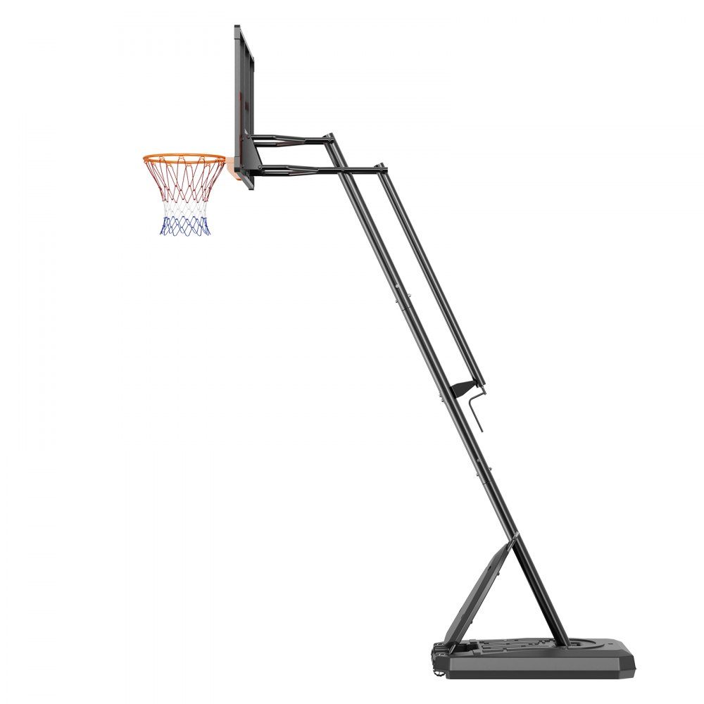Basketballkorb Outdoor-Basketballkorb mit Ständer 232-305 cm höhenverstellbar, Φ 483 mm Basketballständer mit Rollen, Basketball-Set für Kinder & Erwachsene Ständer & befüllbarer Sockel Schwarz
