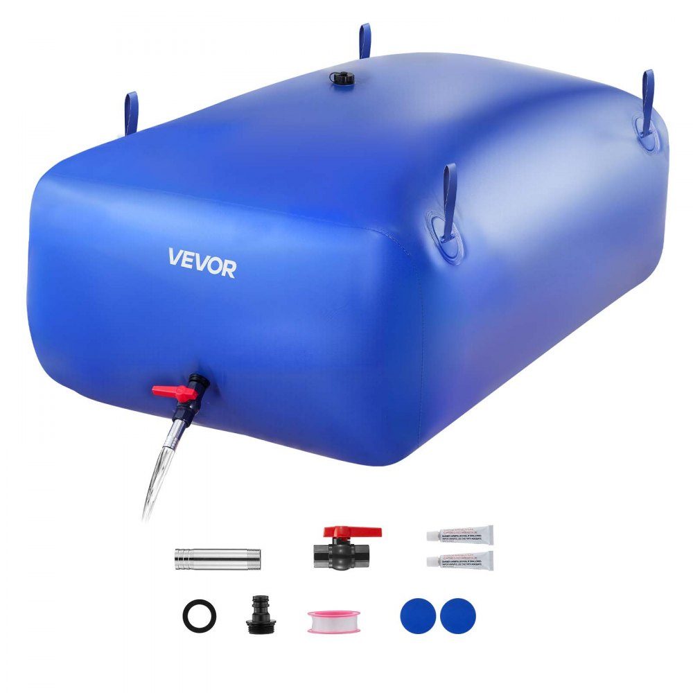 Wasserblasen-Aufbewahrungsbehälter 540 L, Wasserspeicherbeutel aus strapazierfähigem 1000D-PVC, Wasserspeicherblase, ideal für Camping, Gartenbewässerung, Wohnmobil & Notfälle, blau