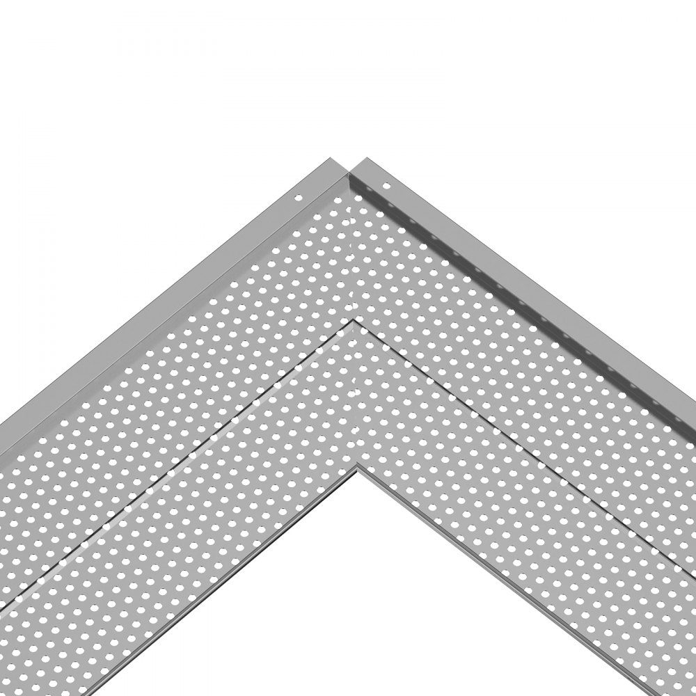 Dachrinnenschutz, 152 mm Breite, Aluminium-Blattfilter, DIY Dachrinnenabdeckung, 52 Stück, 528 cm Gesamtlänge, 4 mm Lochdurchmesser und 0,5 mm Dicke. Raptor Dachrinnenschutz