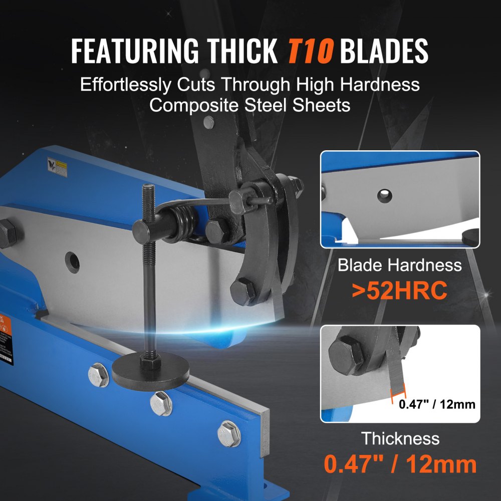 Ręczne nożyce do blachy 190 mm, przecinarka stołowa HS-8 z materiałem Q235, ręczne nożyce do blachy do rzemieślniczej obróbki grubej stali, prasa rolkowa o dużej wytrzymałości dla pracowników budowlanych, entuzjastów majsterkowania