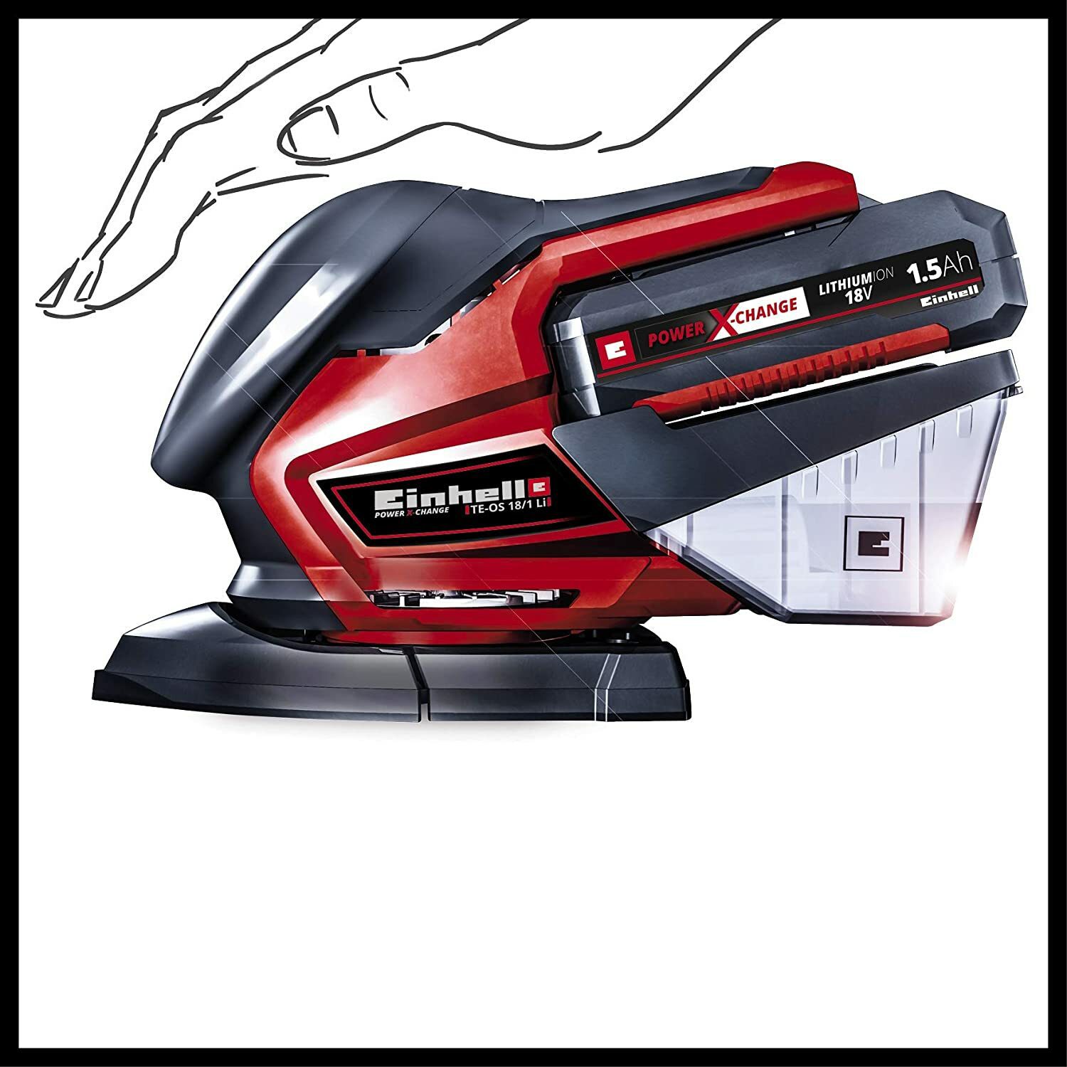 Einhell Akku-Multischleifer TE-OS 18/150 Li Solo Power