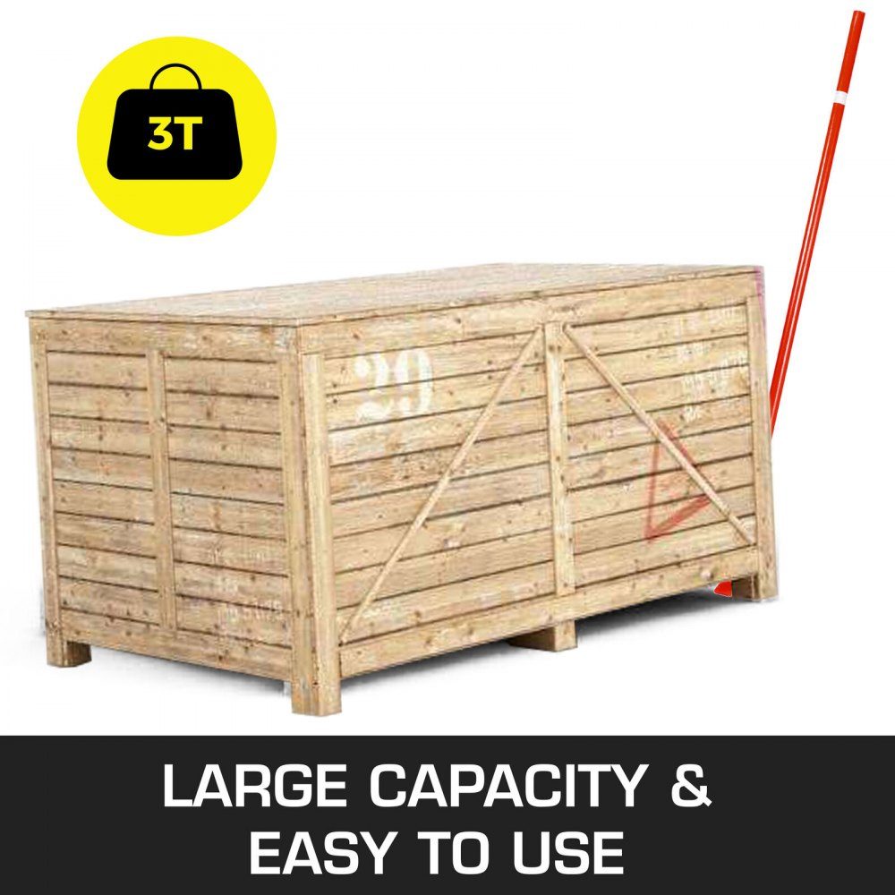 Pry bar with rollers 150cm handle length Pry bar wheels Max. load capacity up to 3 tons Lifting tool made of carbon steel Lifting aid Ideal for metallurgy Automotive engineering Mechanical engineering