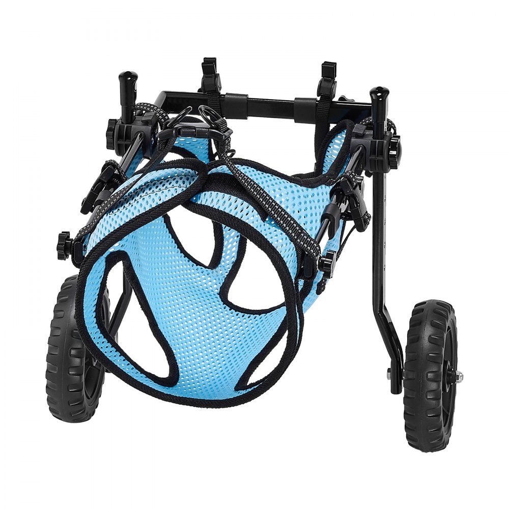 Dog Wheelchair for Hind Legs, Adjustable Pet Wheelchair, Lightweight Dog Stroller with Shock Absorbing Wheels, Walking Aid for Disabled, Paralyzed, Injured Dogs up to 15kg, M