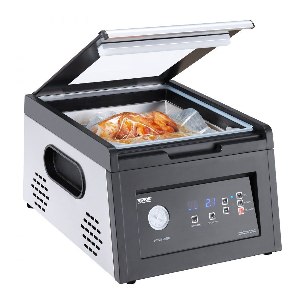 Kammer-Vakuumierer, 380 W, Nassfutter-Fleisch-Verpackungsmaschine, kompaktes Design, idealer kommerzieller Vakuumierer für den professionellen und privaten Gebrauch