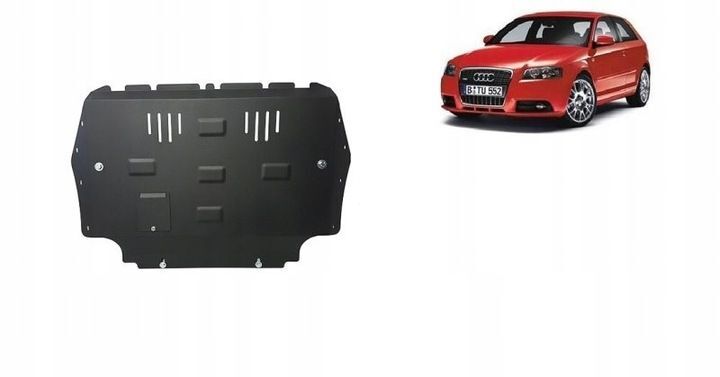 Protection anti-encastrement de capot moteur en acier Transformation Audi A3 8P 8PA 8P7 03-2008 avec kit de matériel de complément Protection anti-encastrement de capot moteur en acier Transformation Audi A3 8P 8PA 8P7 03-2008 avec kit de matériel de complément