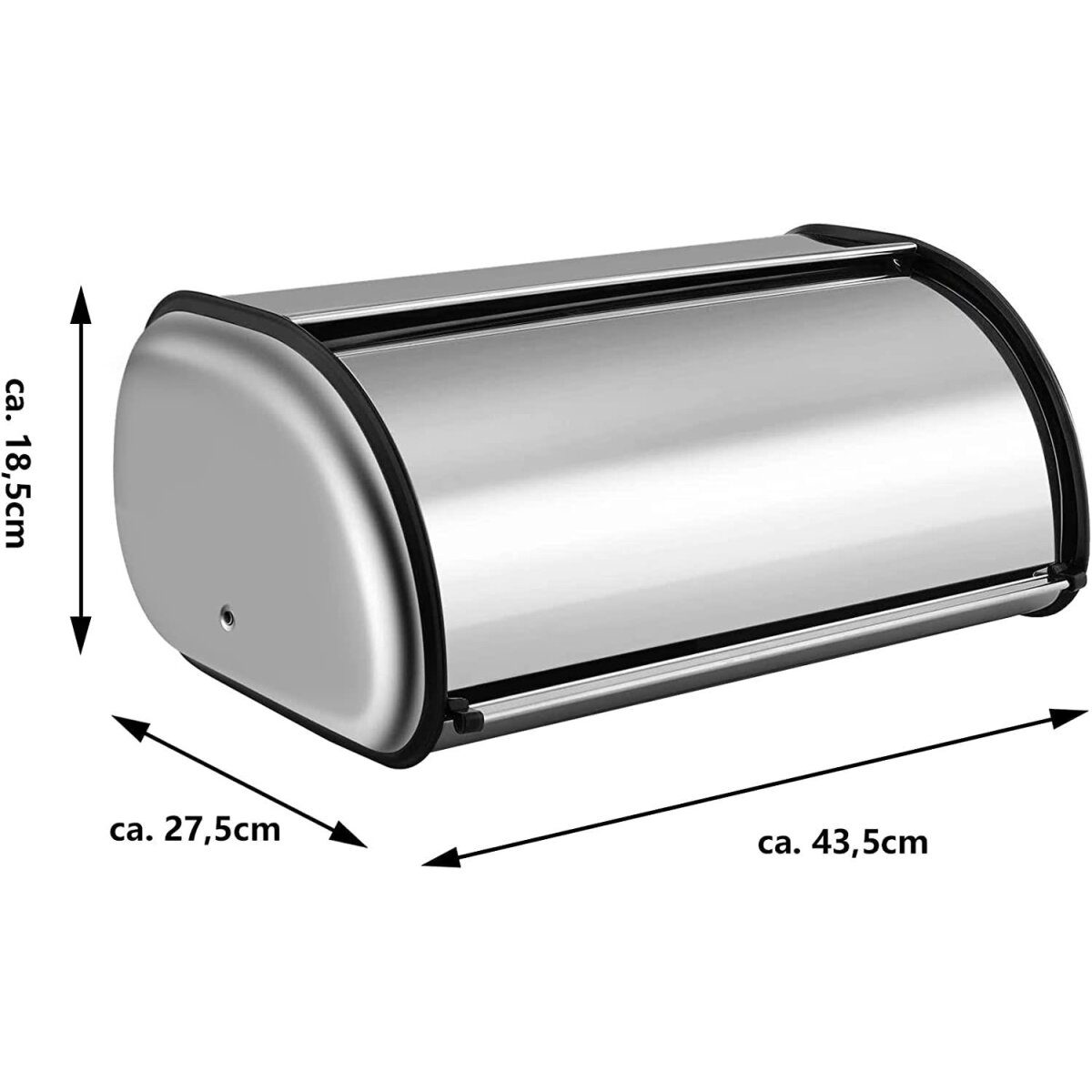 Ribelli Brotkasten, Edelstahl, 43,5 x 27,5 x 18,5 cm