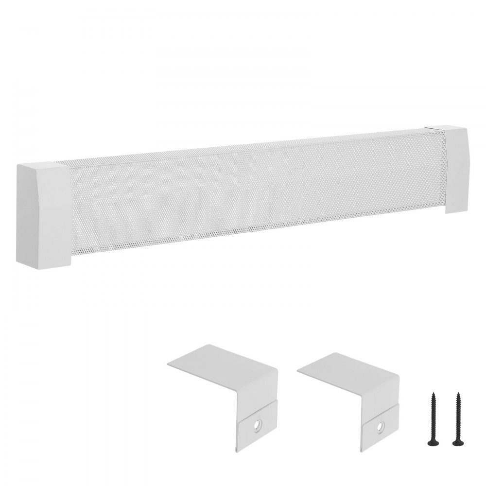 Heizungsabdeckungen der Premium-Serie, 1222 x 81 x 193 mm, Standard-Frontabdeckung für elektrische Heizkörper, robuste Stahl-Ersatzabdeckung für Schlafzimmer, Weiß