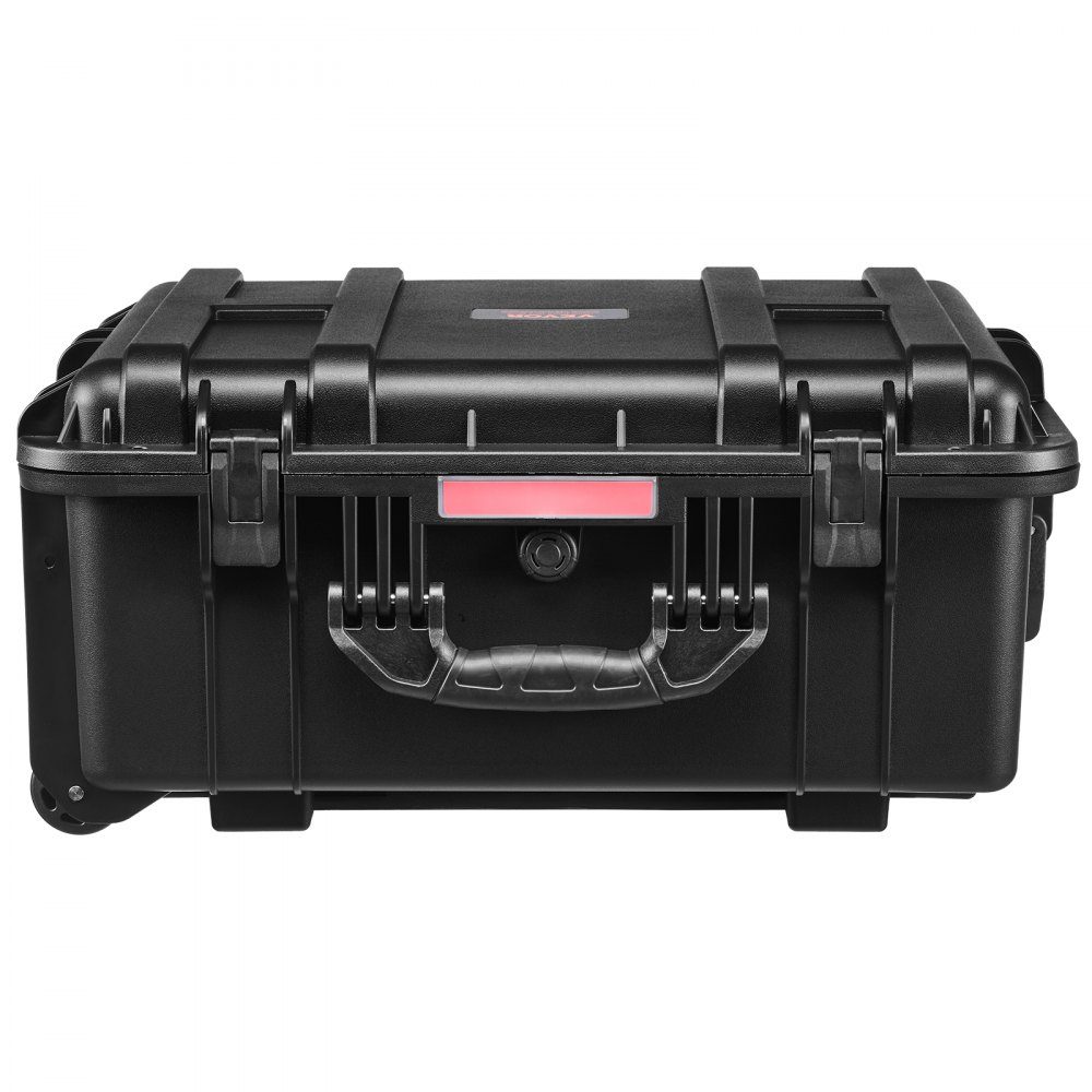2.5 Cubic Feet Hard Shell Suitcase, Hard Shell Trolley Suitcase with Wheels and Extendable Pull Handle, Waterproof IP67-Schutzkoffer with 4 Clips, 4 Padlock Holes and Foam Insert