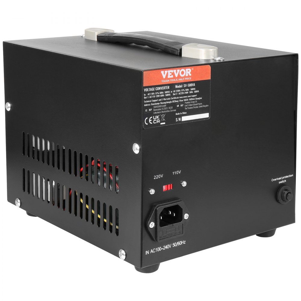 2000 W Spannungswandler-Transformator AC 110 V⇋220 V Transformator-Konverter 2x US NEMA 5-15R 3-polig/2x standardmäßige europäische Shucko-Ausgangsbuchsen, 1x 5V USB-Anschluss, 1x Typ-C-Buchse