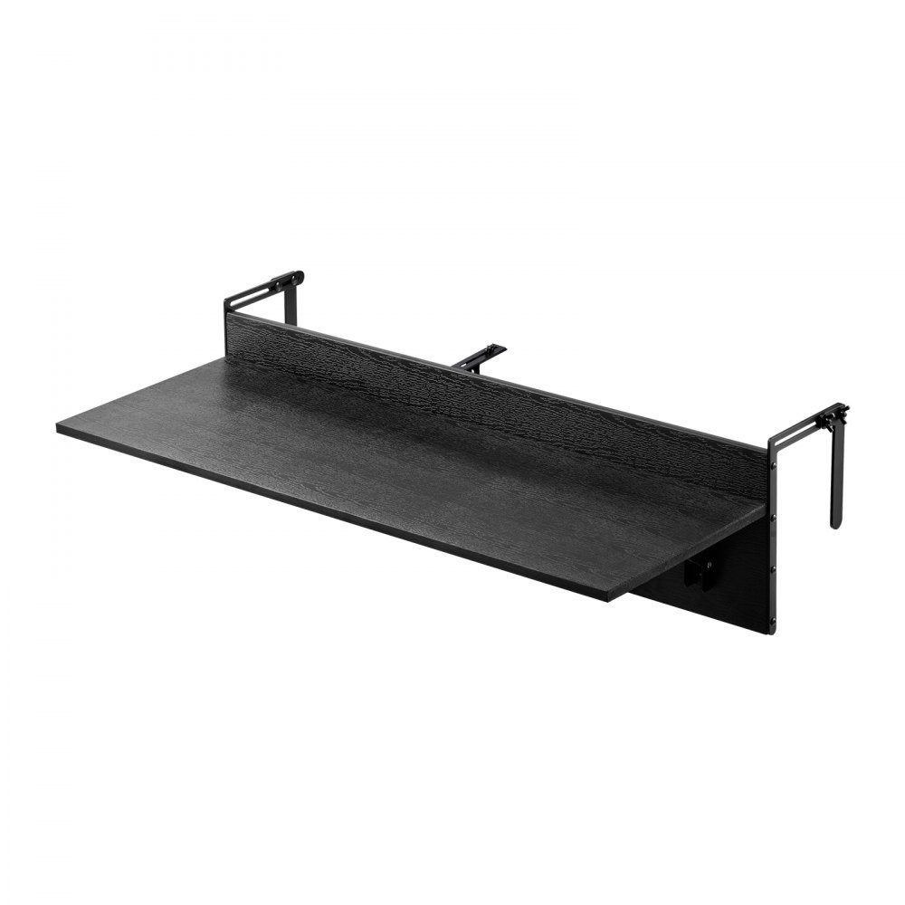 Table de balcon 1220 x 300 mm Table pliante suspendue pour balcon Table pliante d'extérieur Capacité de charge de 22 kg Convient aux balustrades de 1" à 4,35" Table de service pour patio et terrasse