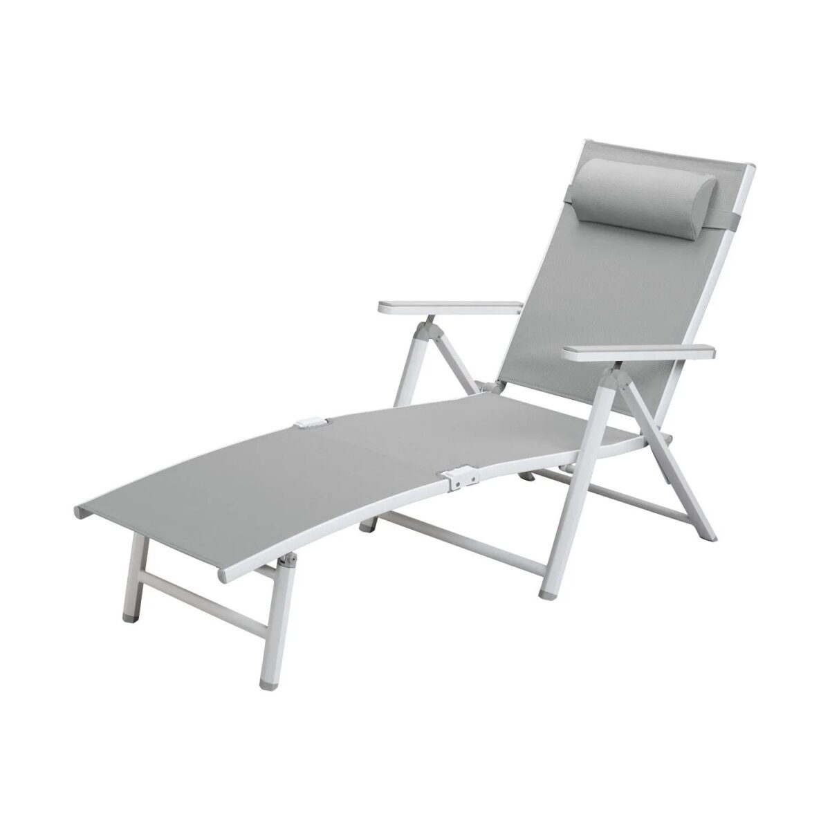 LIVARNO home chaise longue en aluminium « Houston », blanc